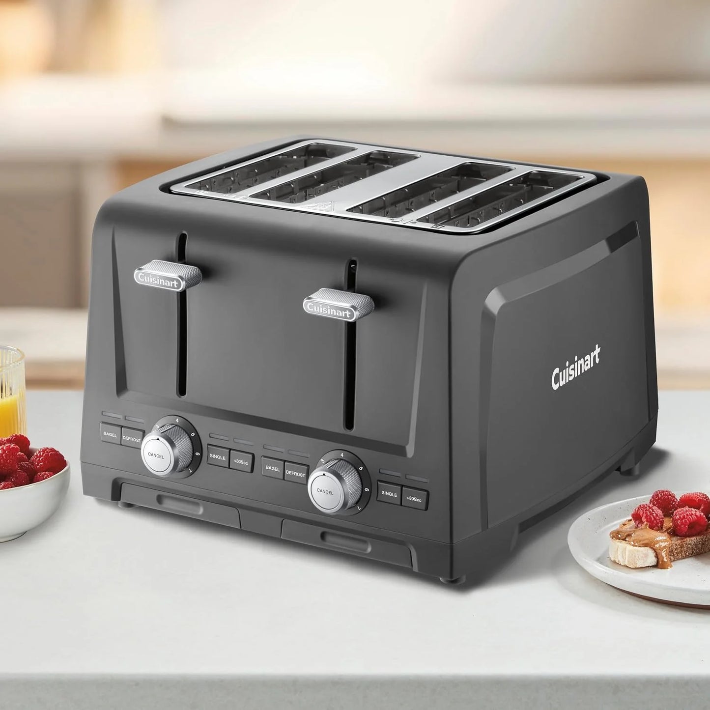 Cuisinart 4-Slice XL Slot Toaster, Extra-Wide Slots, 7 Shade Setting, Stone