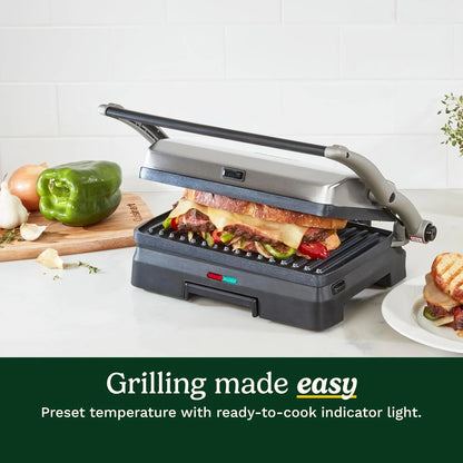 Cuisinart Griddler® Indoor Grill & Panini Press, Dishwasher-Safe Nonstick Cooking Plates, Stainless Steel, GR-11NAS