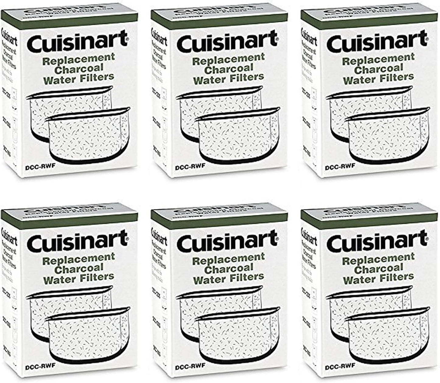 Cuisinart DCC-RWF-6PK (12 Filters) Charcoal Water Filters in Cuisinart DCC-RWF Retail Box