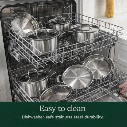 Cuisinart Stainless Steel Pots and Pans Set, Induction Compatible, 12 pc