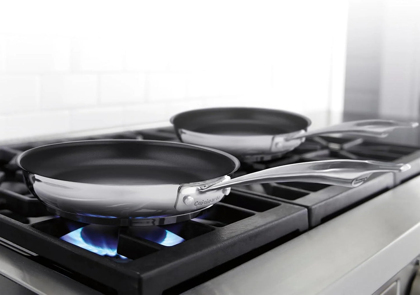 Cuisinart Professional Series Stainless Steel Non-Stick Skillet Set, 8” & 10”