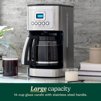 Cuisinart Coffee Maker, Programmable, Stainless Steel, 14-Cup Glass Carafe