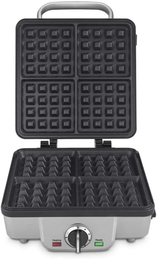 Cuisinart Belgian Waffle Maker, 2-in-1 Nonstick Pancake Plates, 4 Pockets