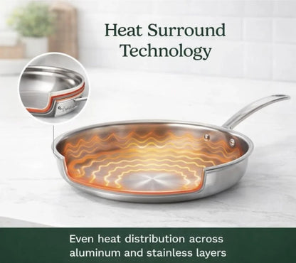 Cuisinart Stainless Steel Pots and Pans Set, Induction Compatible, 12 pc