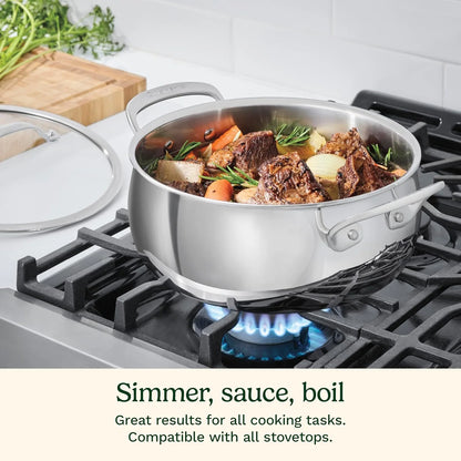 Cuisinart PureClad™ Triple Ply Stainless Steel 4.5 Qt. Dutch Oven w/Cover, PCT3545-24