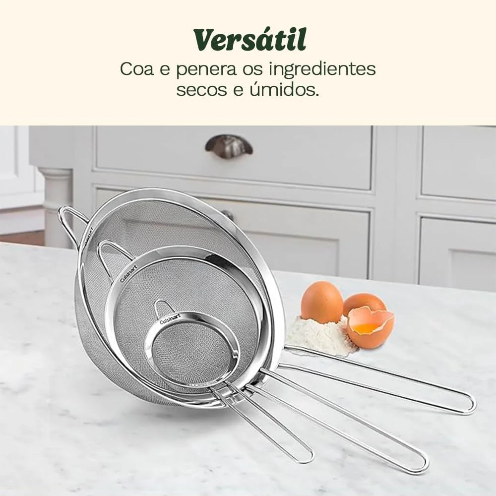 Cuisinart Mesh Strainers, Stainless Steel, Dishwasher Safe, 3-Count