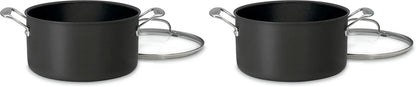 Cuisinart Chef's Classic 6-Quart PURELYCERAMIC Nonstick PFAS Free Hard-Anodized, Stockpot with Cover, 644C-24, 6 Quarts (Pack of 2)