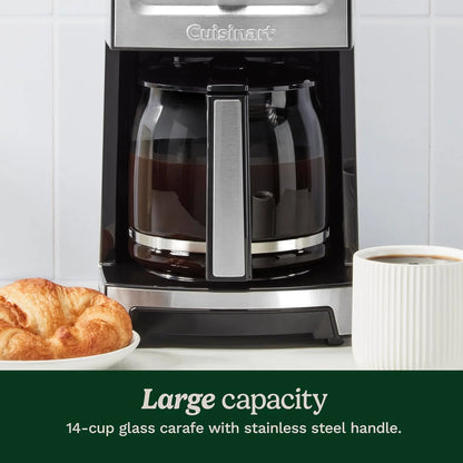 Cuisinart Coffee Maker, 14-Cup PerfecTemp Programmable Coffee Machine Glass Carafe with 1-4 Cup Setting, Brew Strength Control, Brew Pause, and Over Ice Function, Stainless Steel, DCC-3500SS