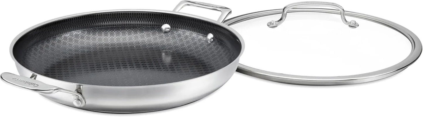 Cuisinart FusionPlus Everyday Pan with Lid, Stainless Steel Nonstick, 12"