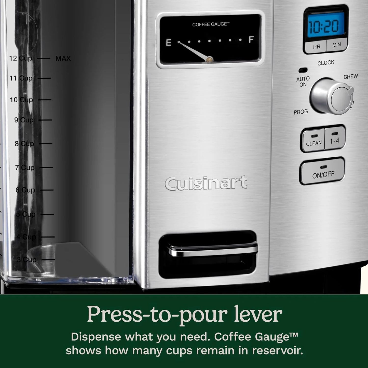 Cuisinart Drip Coffee Maker, Programmable & Self-Cleaning, 12-cup Capacity