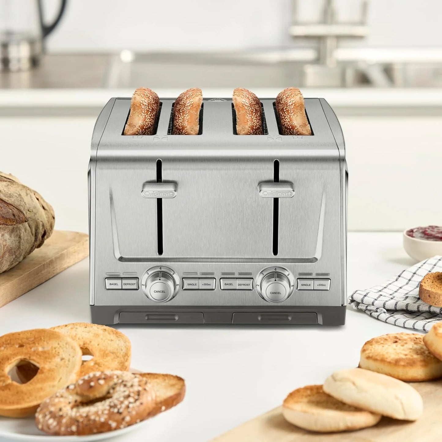Cuisinart 4-Slice XL Slot Toaster, 7 Shade, High-Lift, Stainless Steel