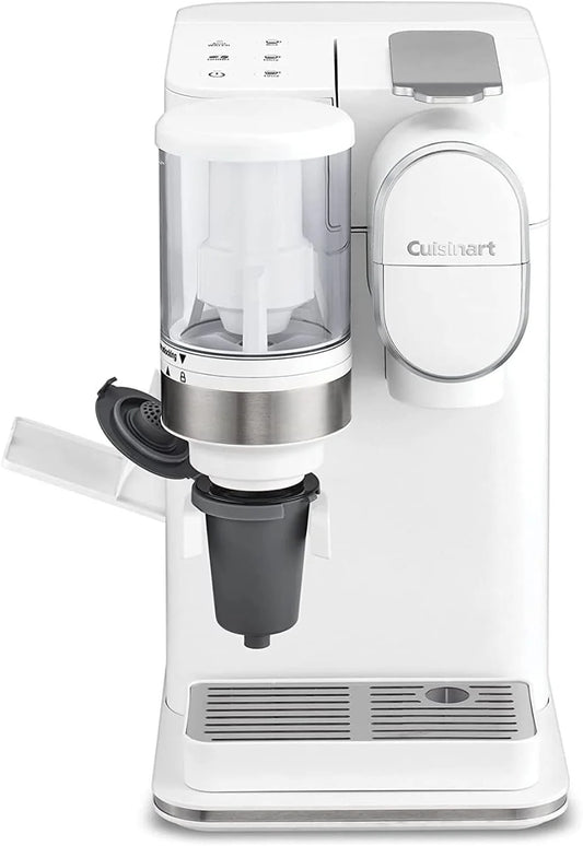 Cuisinart Single-Serve Coffee Maker + Coffee Grinder with 8 oz., 10 oz., and 12 oz. Serving Size, Compatible with Single-Cup Pods, 48-Ounce Removable Reservoir, Stainless Steel, DGB-2W